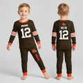 Cleveland Browns Football!! Inspired Bamboo Two Piece Long Sleeve Pajama Set
