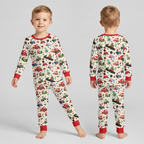 Merry Christmas Race Car Bamboo Two Piece Long Sleeve Pajama Set