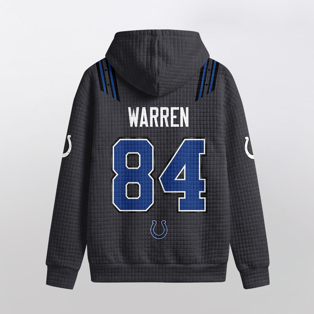 Indianapolis C. Rivalries Warren 84 Football Waffle Hoodie