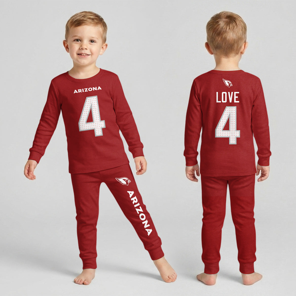 Arizona Cardinals Football!! Inspired Bamboo Two Piece Long Sleeve Pajama Set
