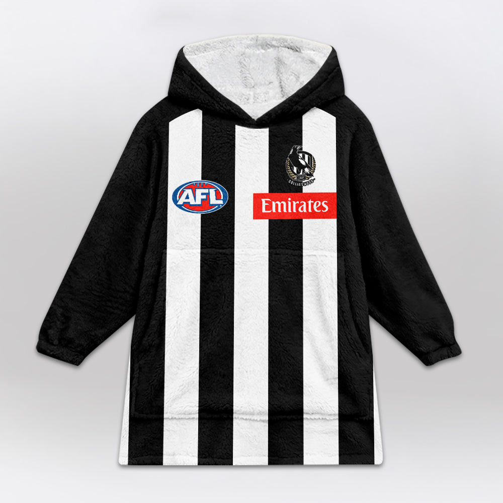 Collingwood Football Blanket Hoodie