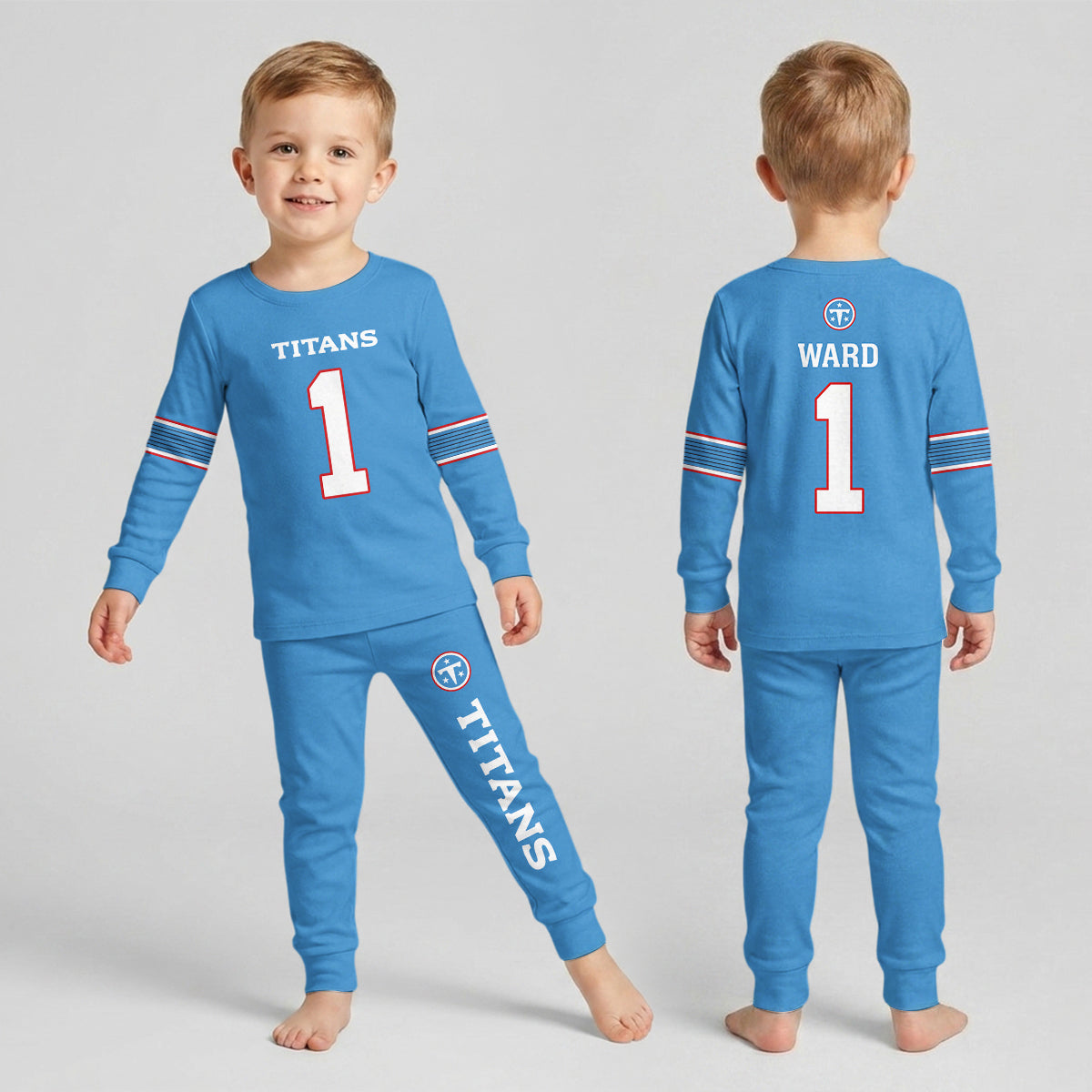 Tennessee Titans Football!! Inspired Bamboo Two Piece Long Sleeve Pajama Set