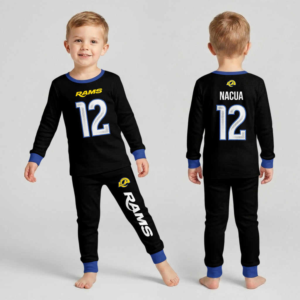 LA Rams Football!! Inspired Bamboo Two Piece Long Sleeve Pajama Set