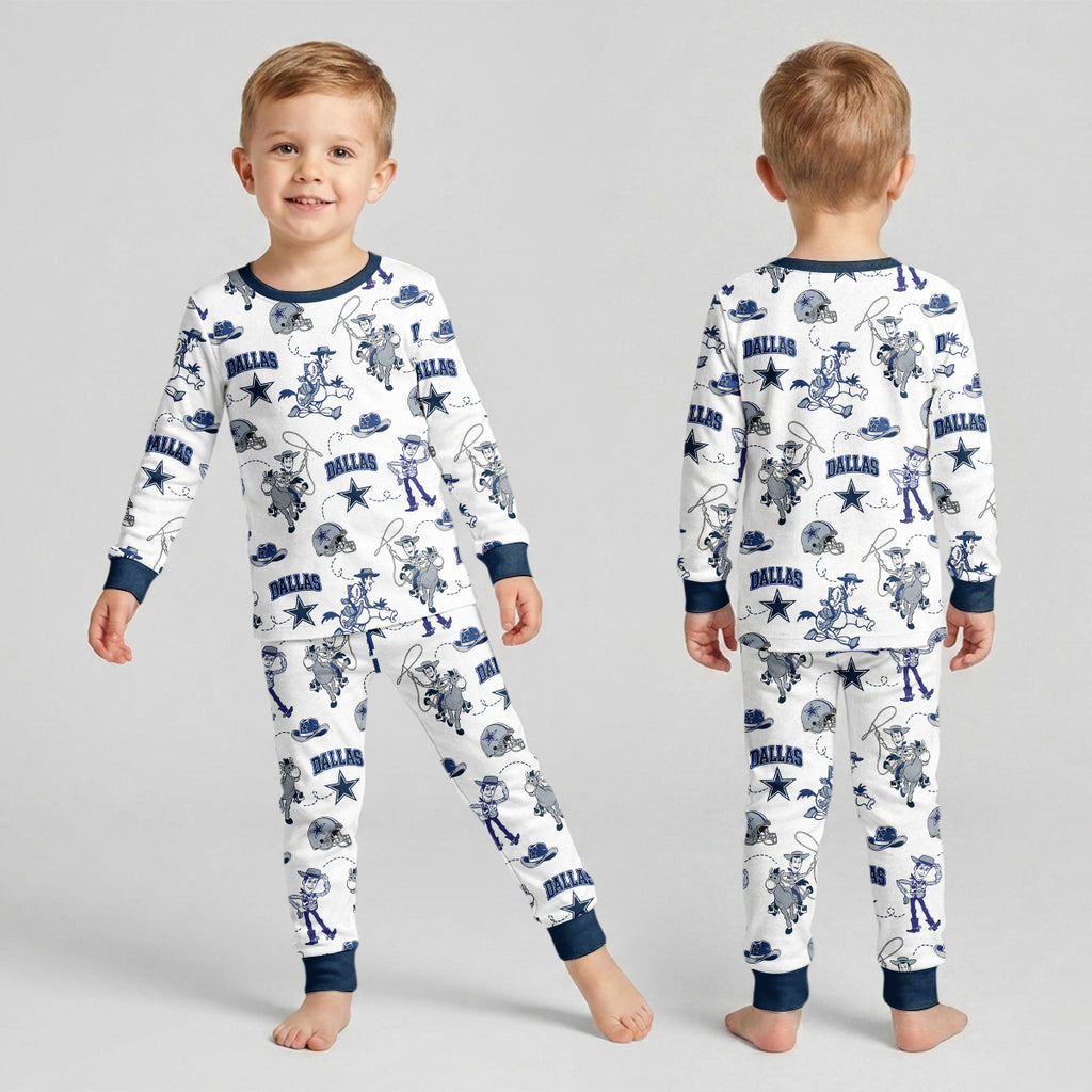 Cowboys Football x Woody Inspired Bamboo Two Piece Long Sleeve Pajama Set