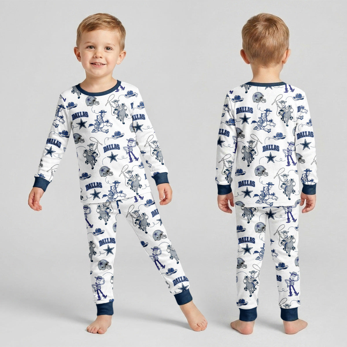 Cowboys Football x Woody Inspired Bamboo Two Piece Long Sleeve Pajama Set