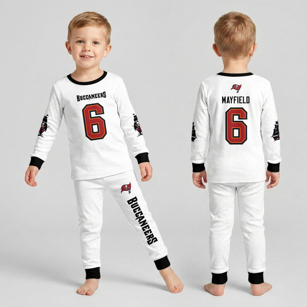 Tampa Bay Buccaneers Football!! Inspired Bamboo Two Piece Long Sleeve Pajama Set