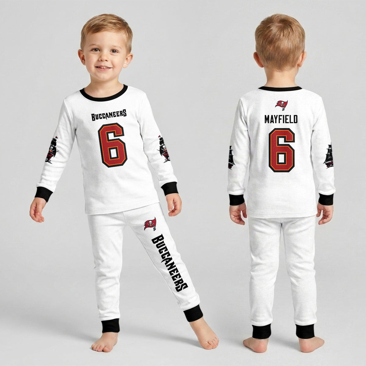 Tampa Bay Buccaneers Football!! Inspired Bamboo Two Piece Long Sleeve Pajama Set