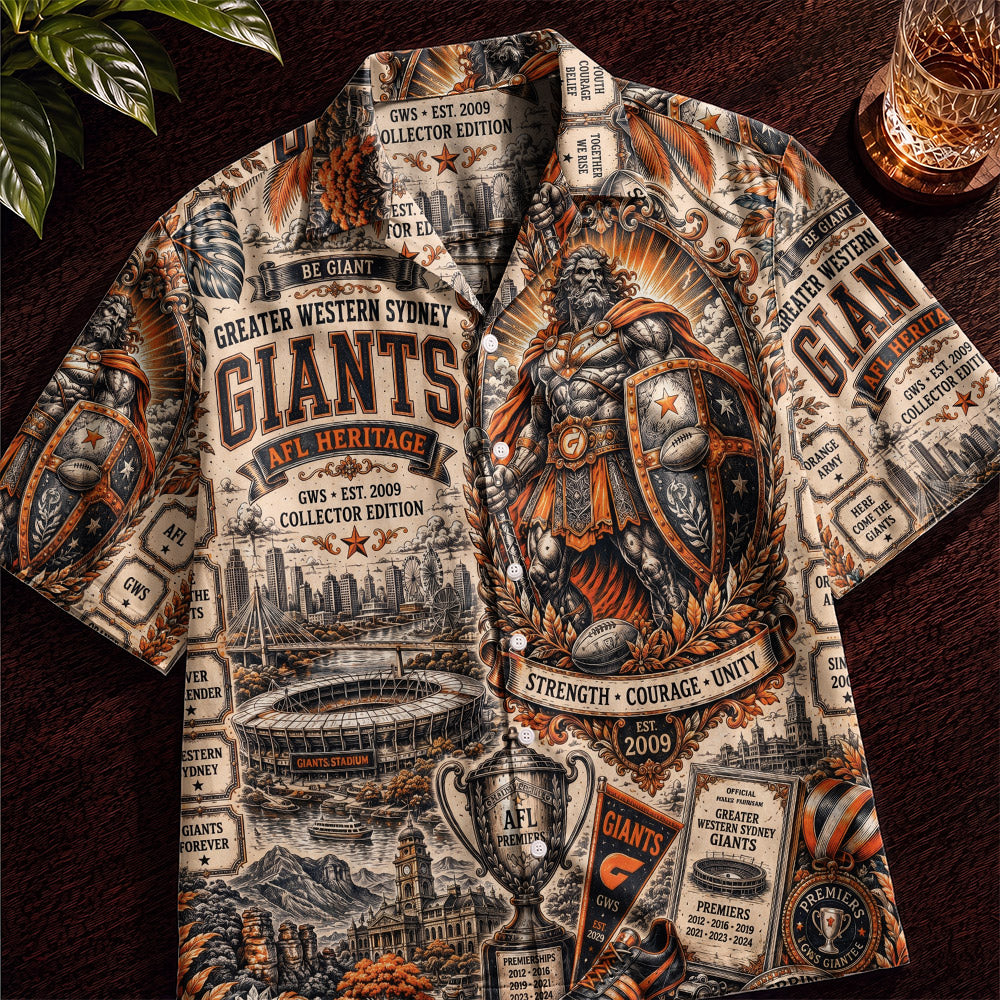 GWS Giants Hawaiian Shirt – Retro Inspired Shirt