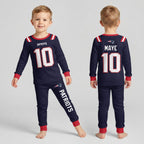 Patriots Football Maye 10! Inspired Bamboo Two Piece Long Sleeve Pajama Set