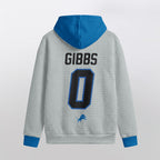 Detroit Lions Rivalries Jahmyr Gibbs 0 Football Waffle Hoodie