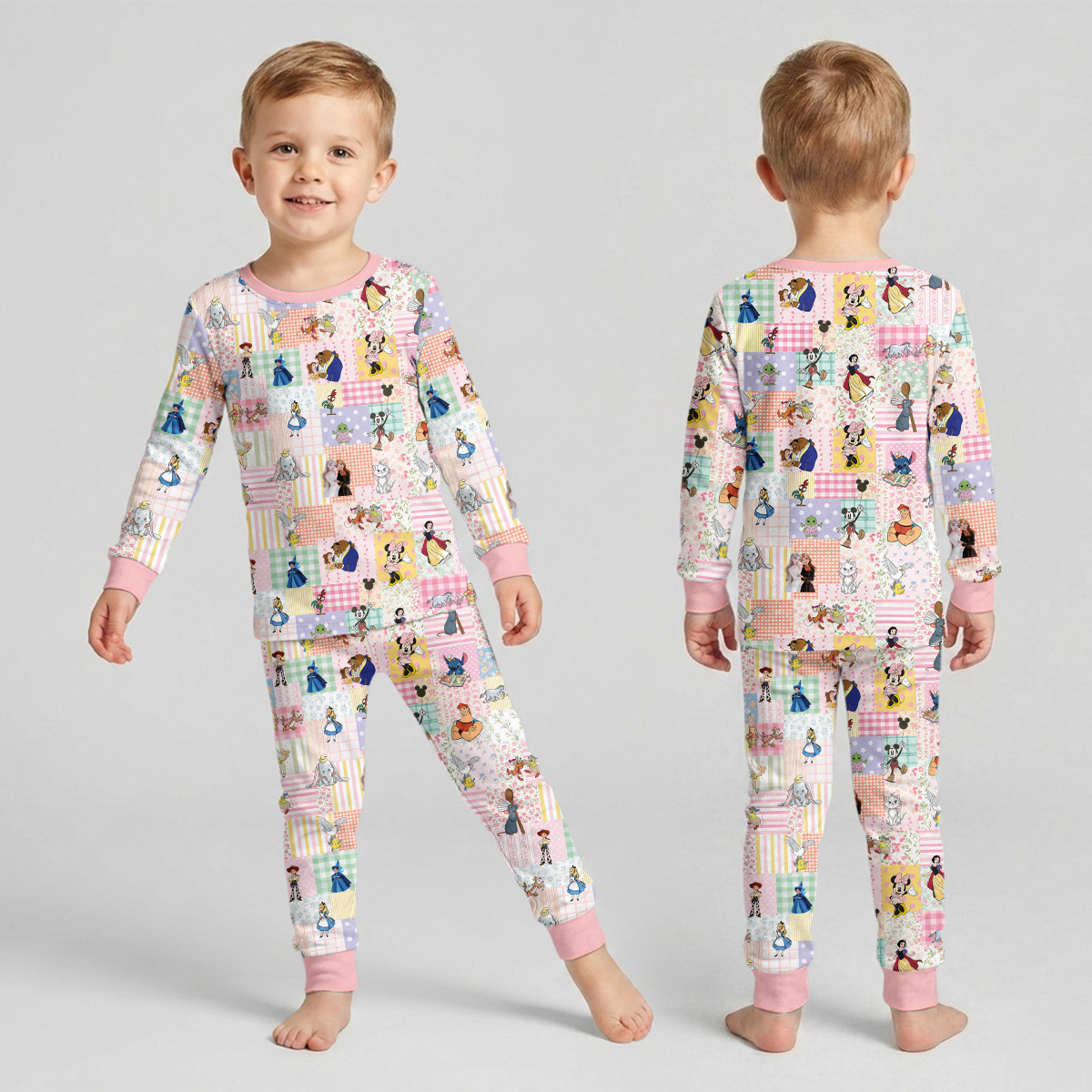 Preppy Magical Wonderland  Bamboo Two Piece Long Sleeve Pajama Set