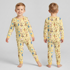 Baloons Bear and Friends Bamboo Two Piece Long Sleeve Pajama Set