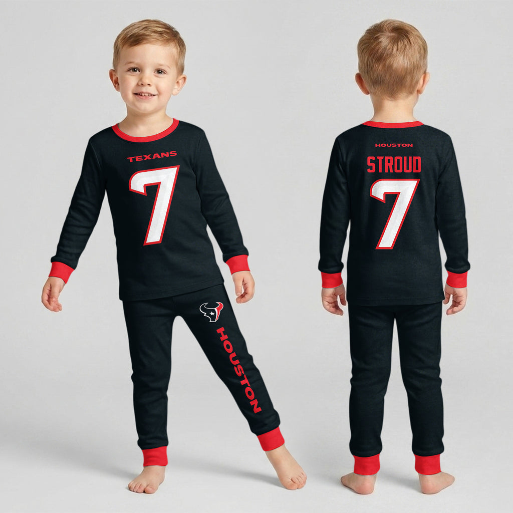 Houston Texans Football!! Inspired Bamboo Two Piece Long Sleeve Pajama Set