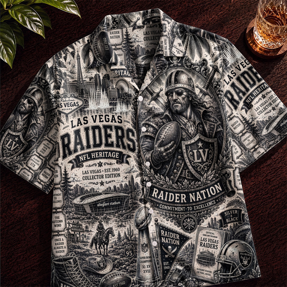 Las Vegas Raiders Football Hawaiian Shirt – Retro Inspired Shirt