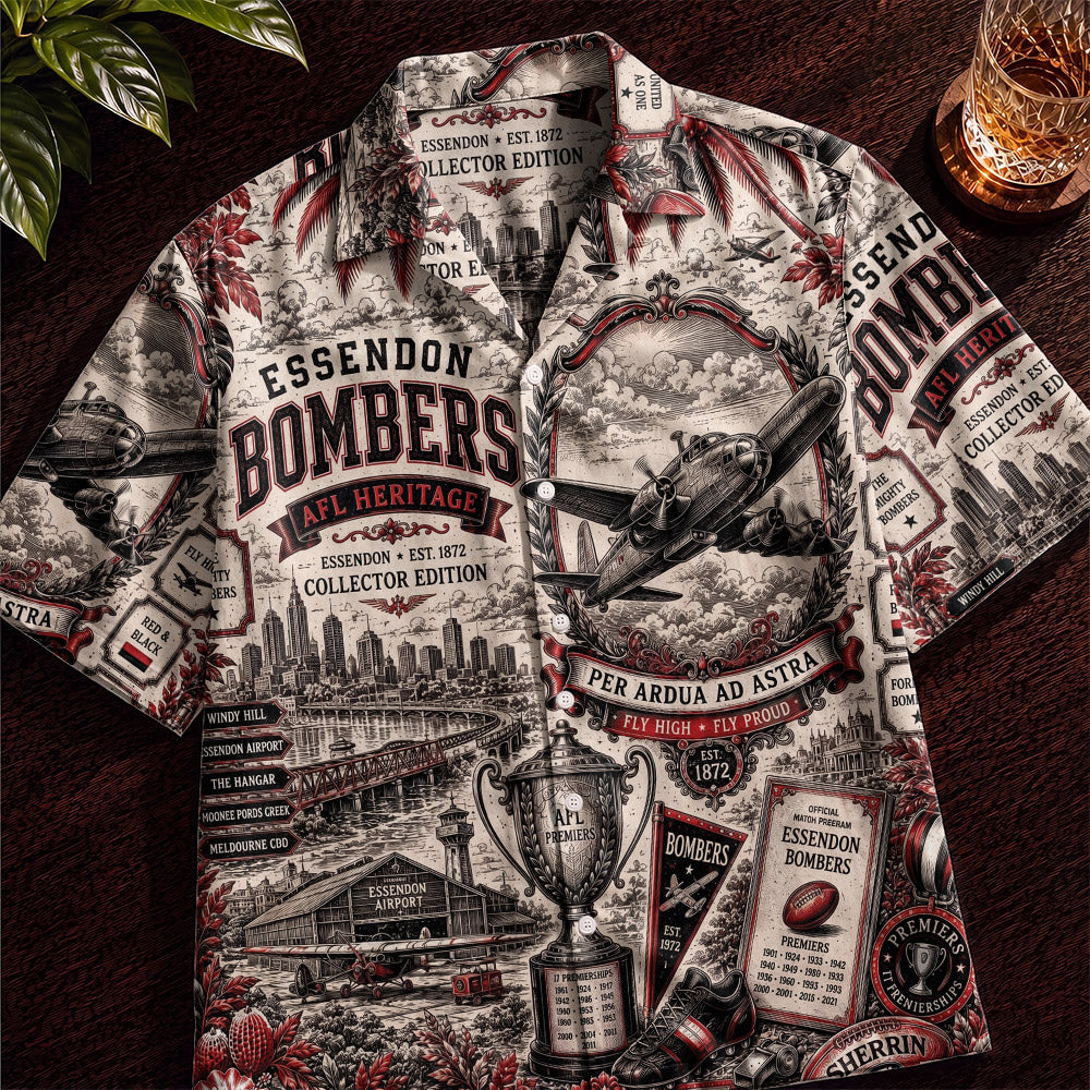 Essendon Bombers Hawaiian Shirt – Retro Inspired Shirt