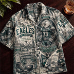 Philadelphia Eagles Football Hawaiian Shirt – Retro Inspired Shirt