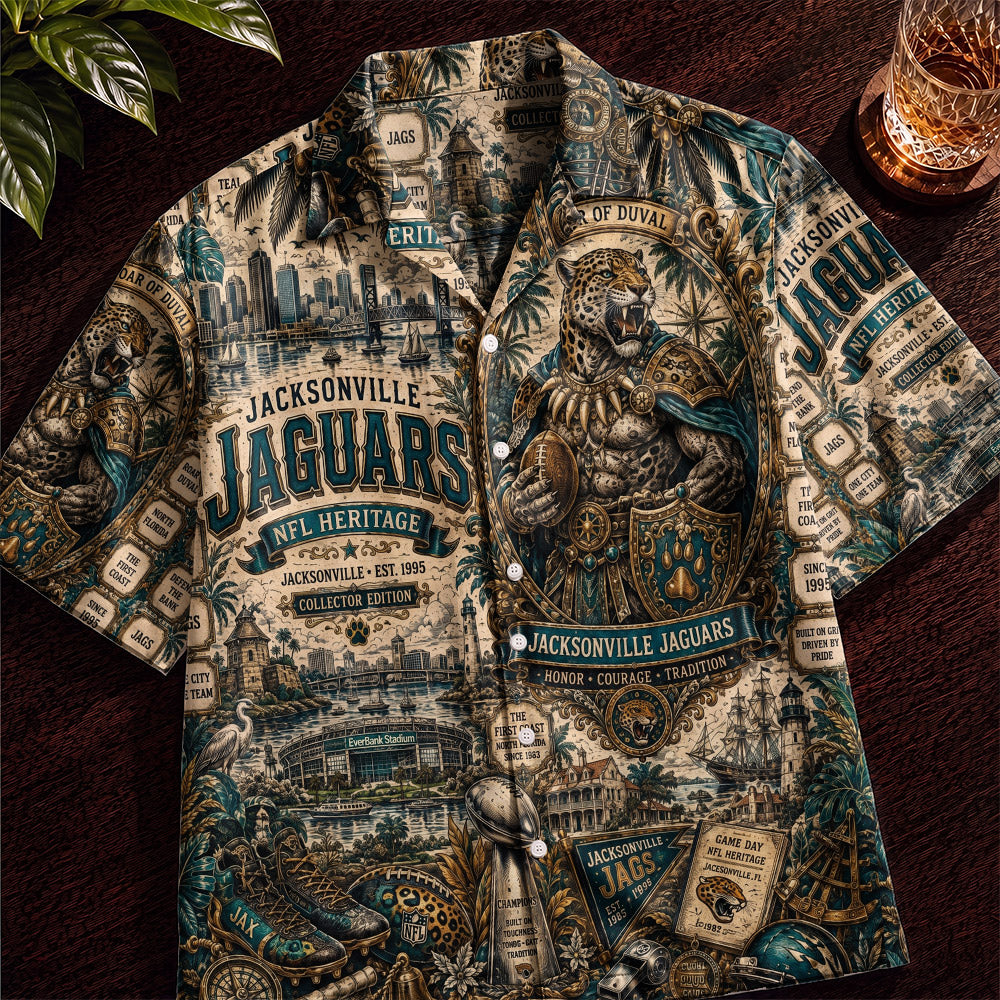 Jacksonville Jaguars Football Hawaiian Shirt – Retro Inspired Shirt