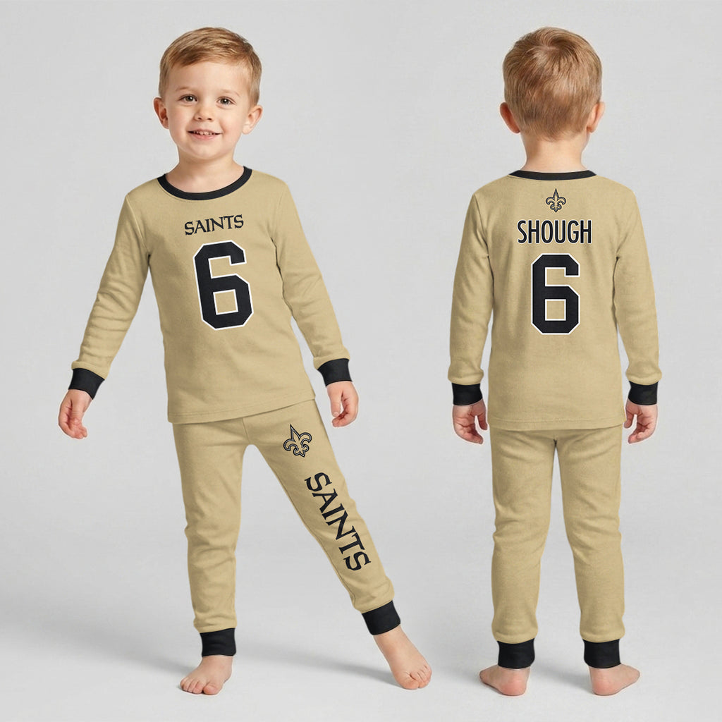 New Orleans Saints Football!! Inspired Bamboo Two Piece Long Sleeve Pajama Set