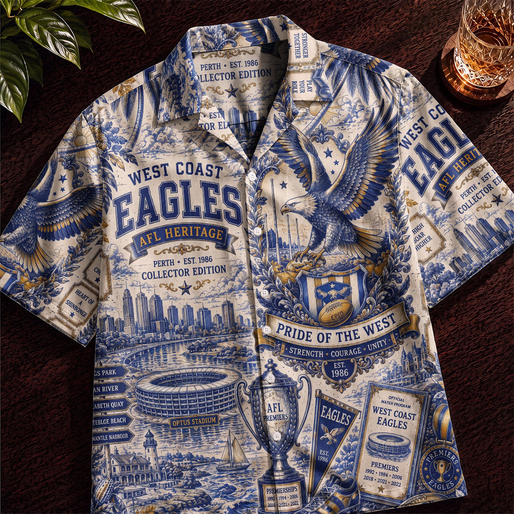 West Coast Eagles Hawaiian Shirt – Retro Inspired Shirt
