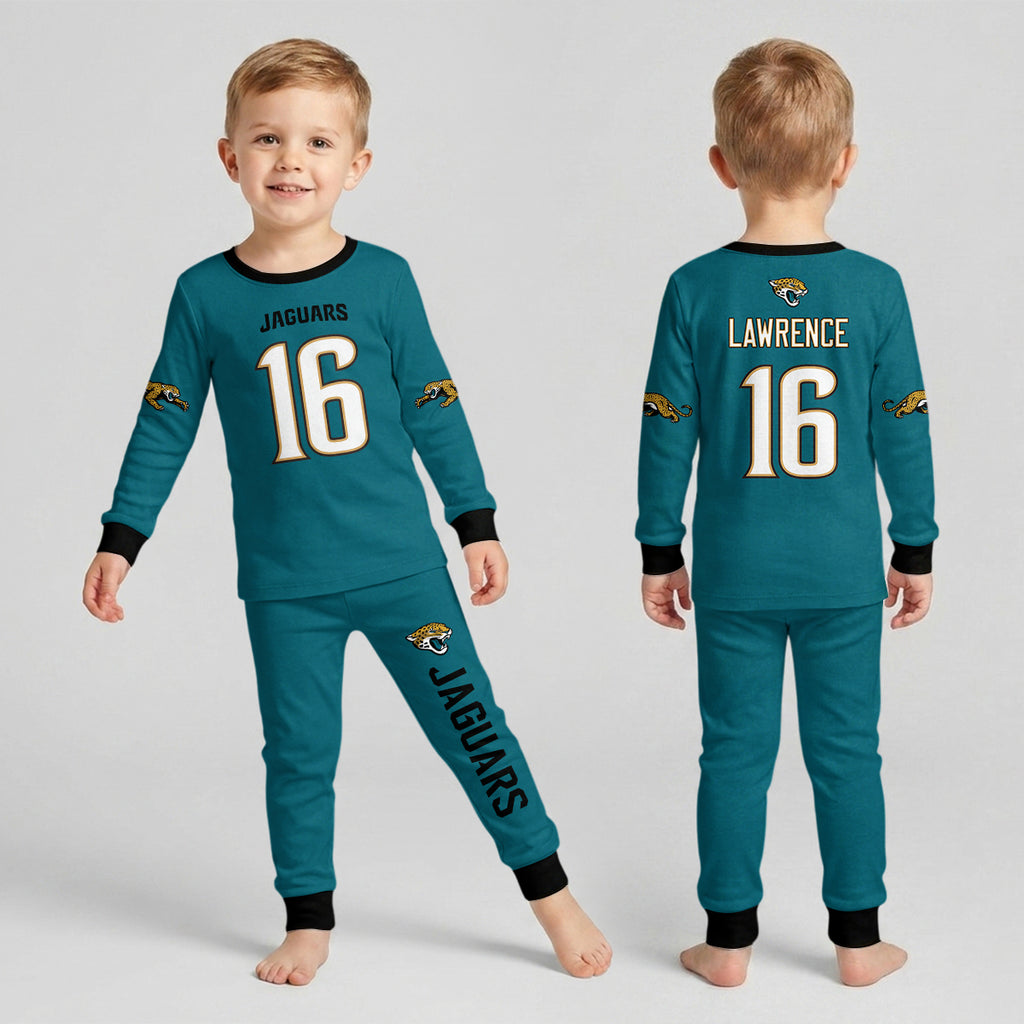 Jacksonville J. Football!! Inspired Bamboo Two Piece Long Sleeve Pajama Set