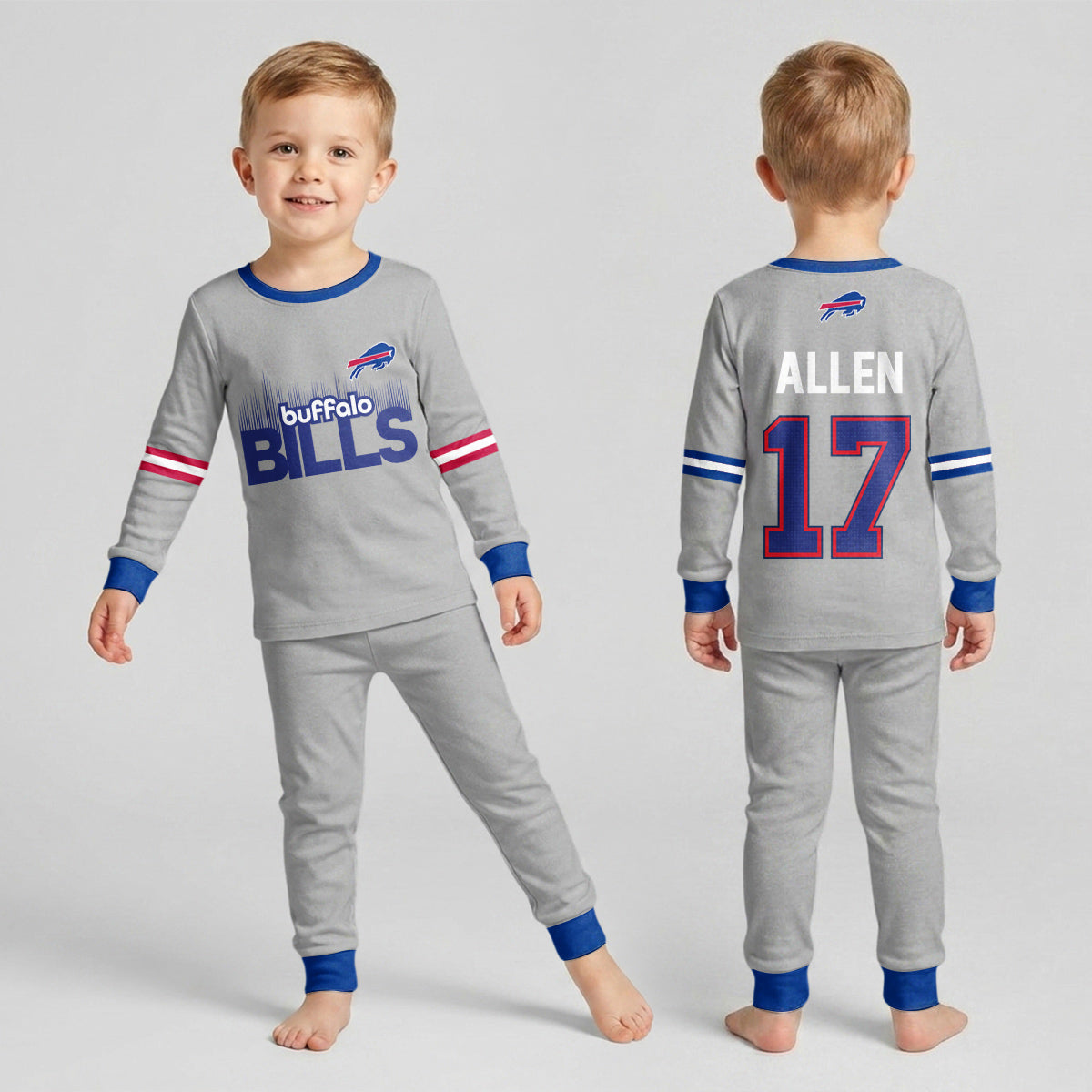 Buffalo Football Joshua 17! Inspired Bamboo Two Piece Long Sleeve Pajama Set