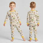Silly Bear and Friends Bamboo Two Piece Long Sleeve Pajama Set