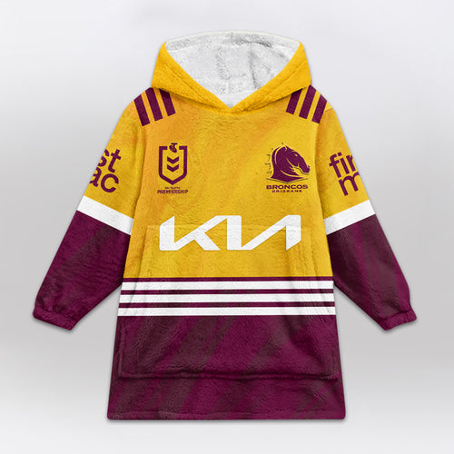 Brisbane Rugby Old School Blanket Hoodie