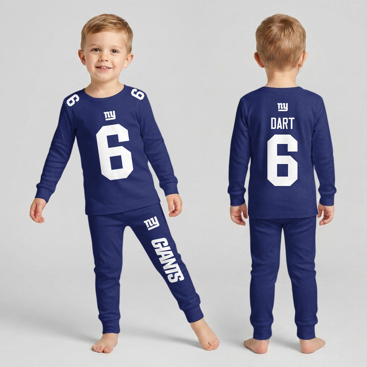 Giants Football! Inspired Bamboo Two Piece Long Sleeve Pajama Set
