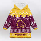 Brisbane Rugby Old School Blanket Hoodie