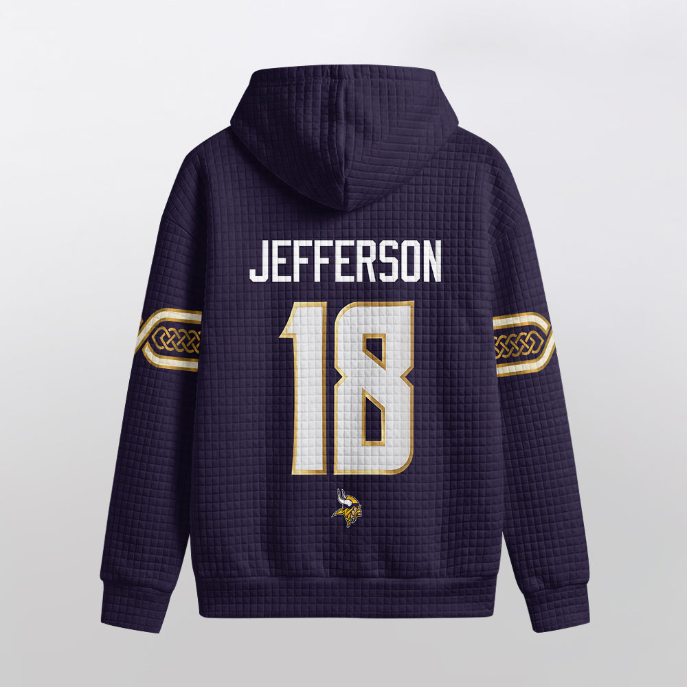 Minnesota V. Rivalries  JJ 18 Football Waffle Hoodie