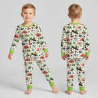 Merry Christmas Race Car Bamboo Two Piece Long Sleeve Pajama Set