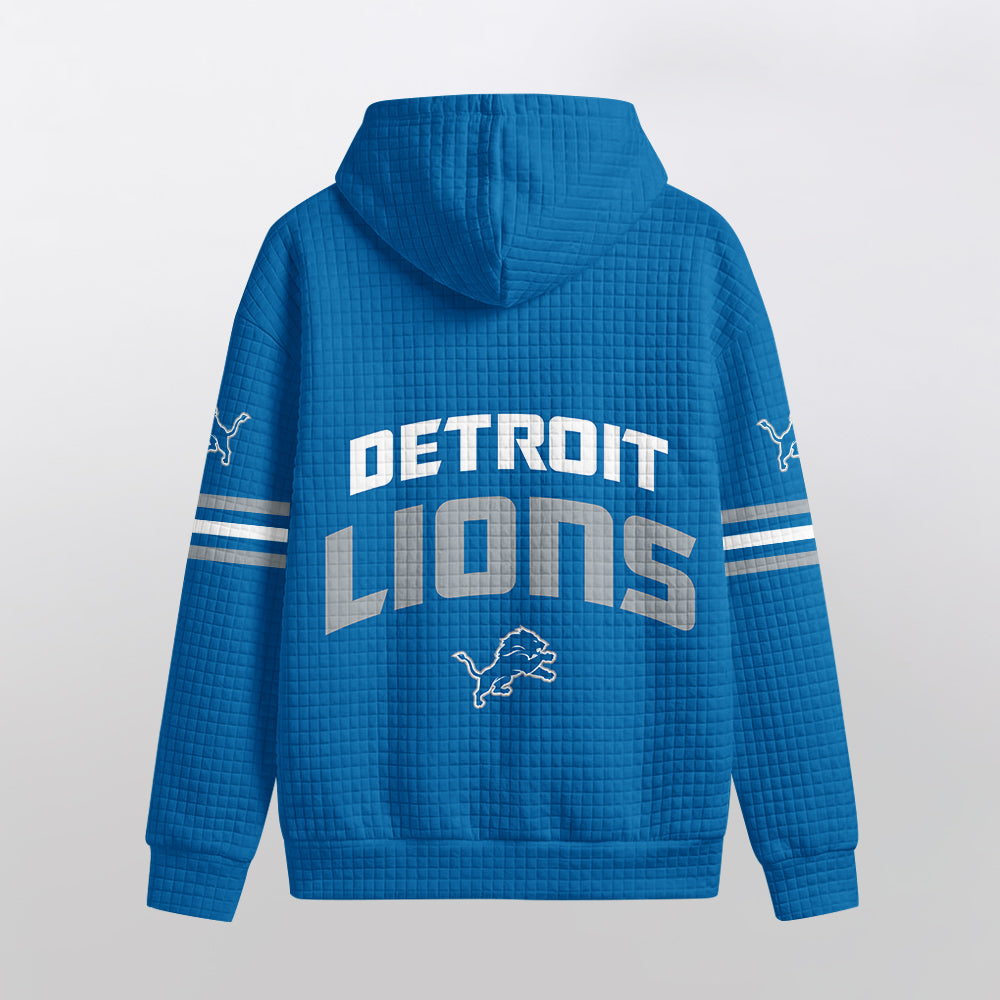 Detroit L. Football Waffle Hoodie