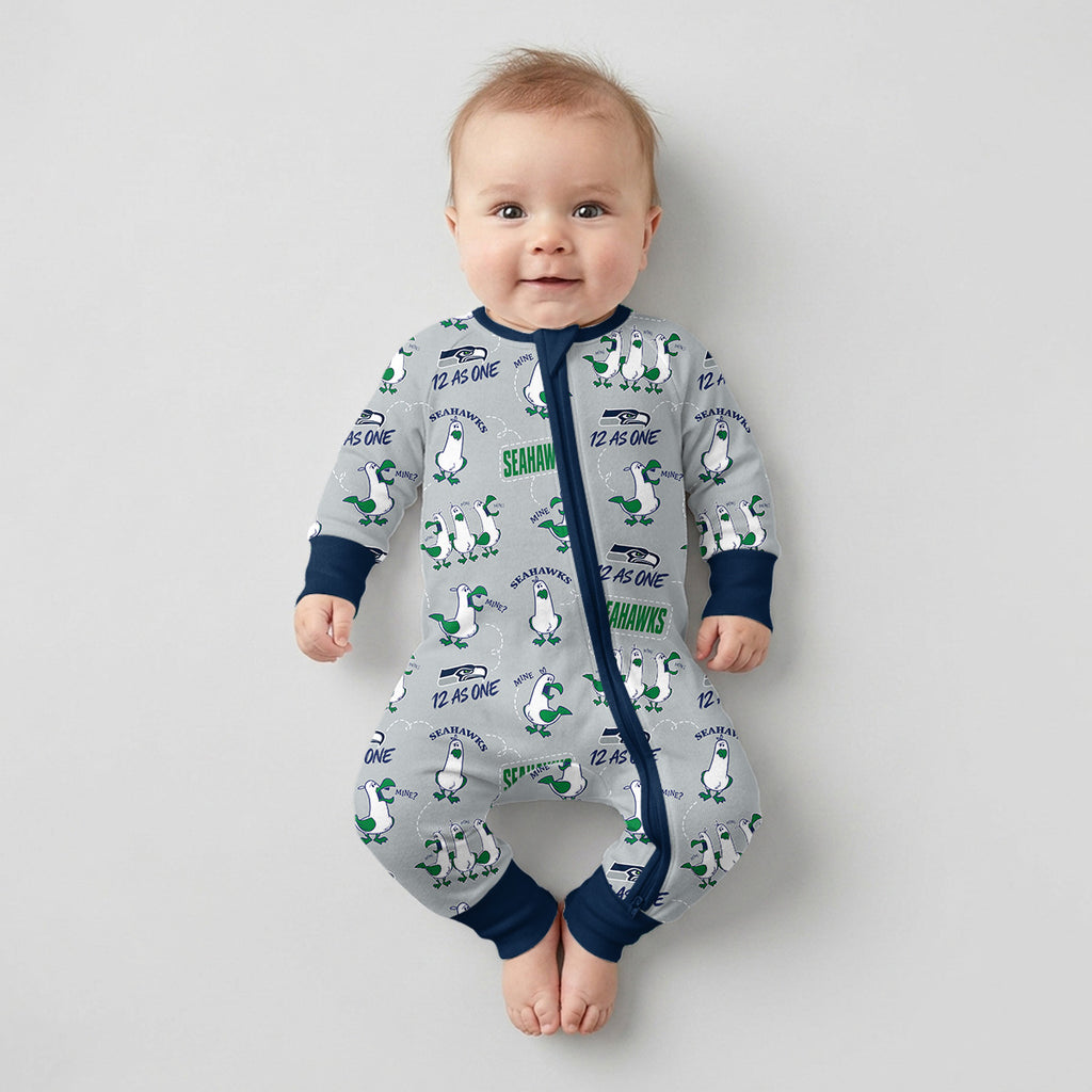 Seahawks Football x Seagulls Inspired Bamboo Convertible Zippy