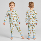 Silly Bear and Friends Bamboo Two Piece Long Sleeve Pajama Set