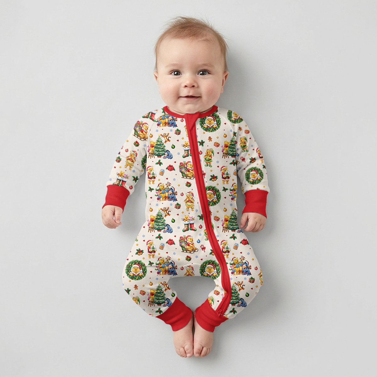 Merry Christmas Bear and Friends Bamboo Convertible Zippy