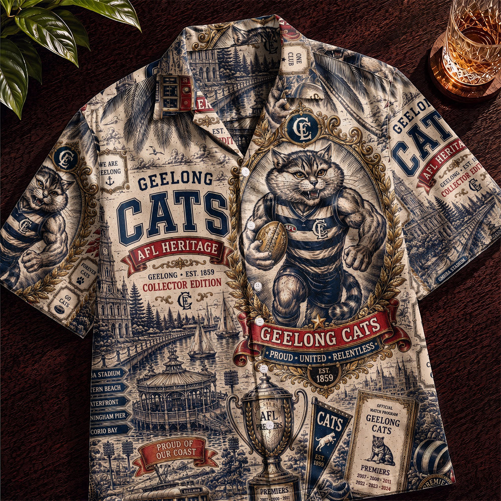Geelong Cats Hawaiian Shirt – Retro Inspired Shirt