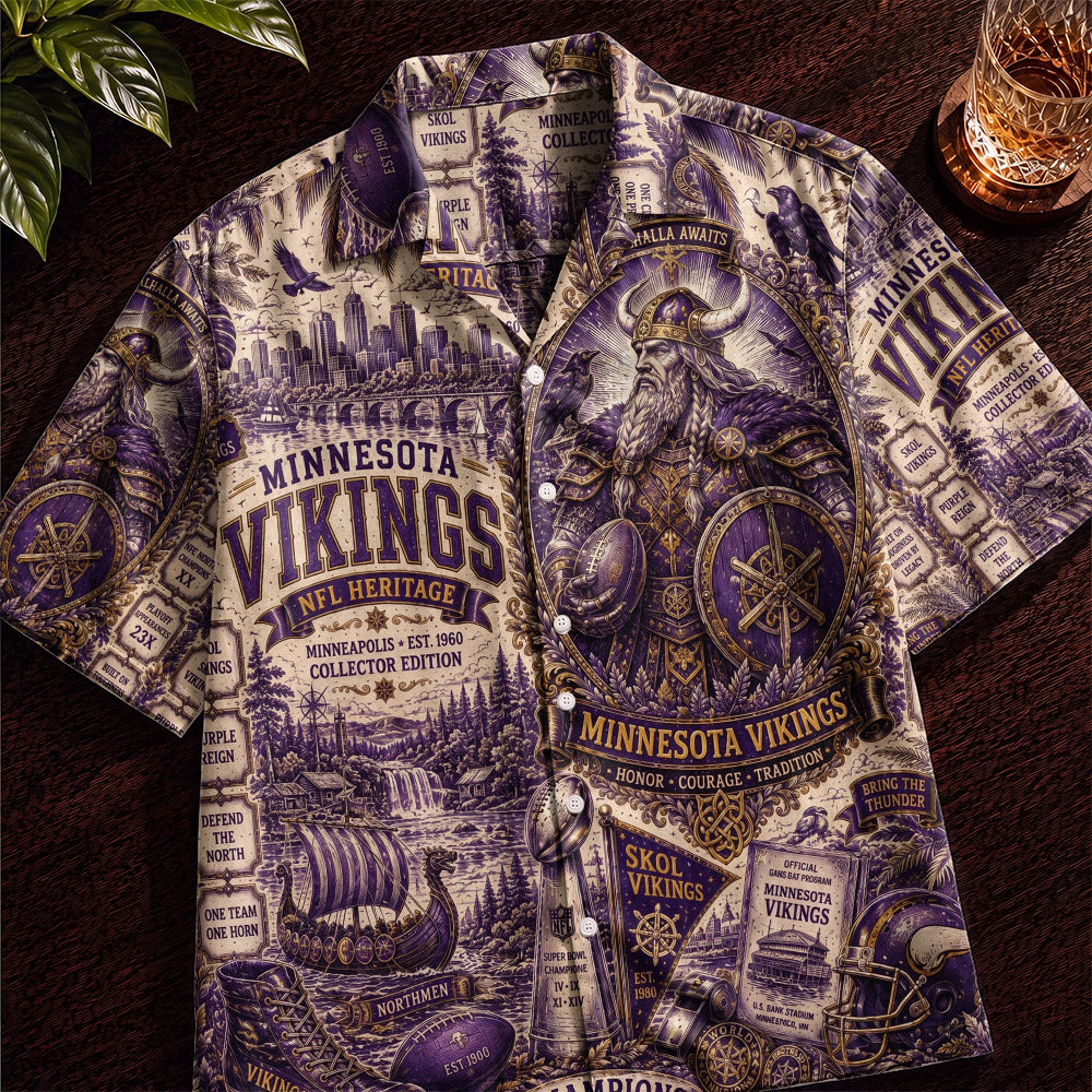 Minnesota Football Hawaiian Shirt – Retro Inspired Shirt