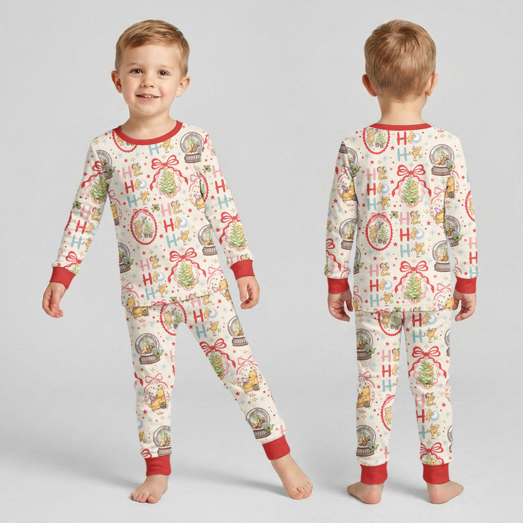 Christmas Bear and Friends Bamboo Two Piece Long Sleeve Pajama Set