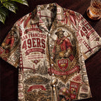 49ers Football Hawaiian Shirt – Retro Inspired Shirt