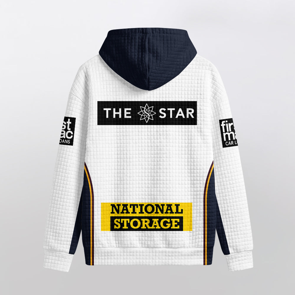 Brisbane Unisex White Waffle Hoodie