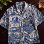 Detroit Lions Football Hawaiian Shirt – Retro Inspired Shirt