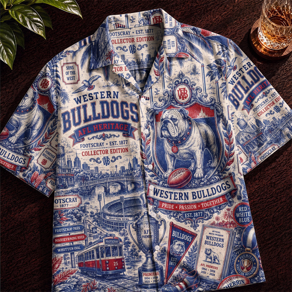 Western Bulldogs Hawaiian Shirt – Retro Inspired Shirt