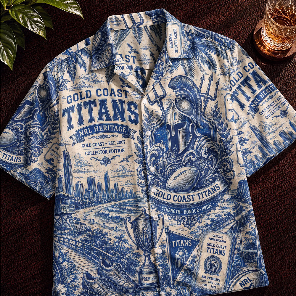 Gold Coast Titans Hawaiian Shirt – Retro Inspired Shirt