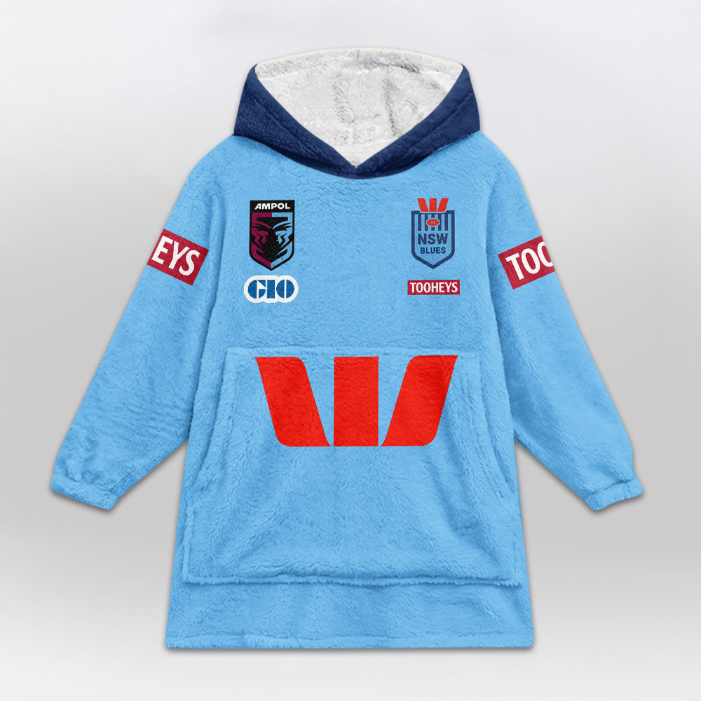 NSW Blues Rugby Blanket Hoodie