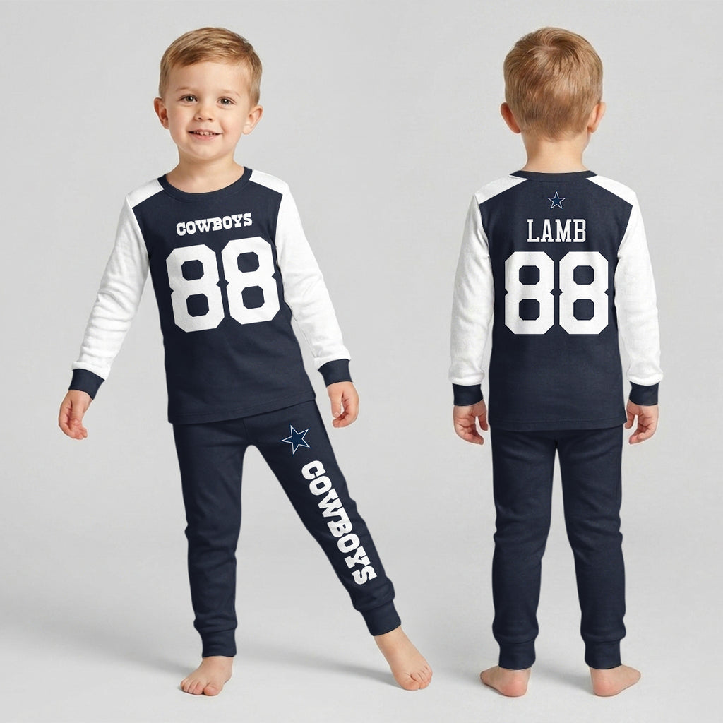 Dallas C. Football CDLamb 88! Inspired Bamboo Two Piece Long Sleeve Pajama Set