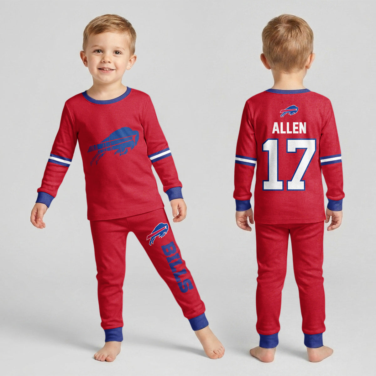 Buffalo Football Joshua 17! Inspired Bamboo Two Piece Long Sleeve Pajama Set