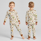 Silly Bear and Friends Bamboo Two Piece Long Sleeve Pajama Set