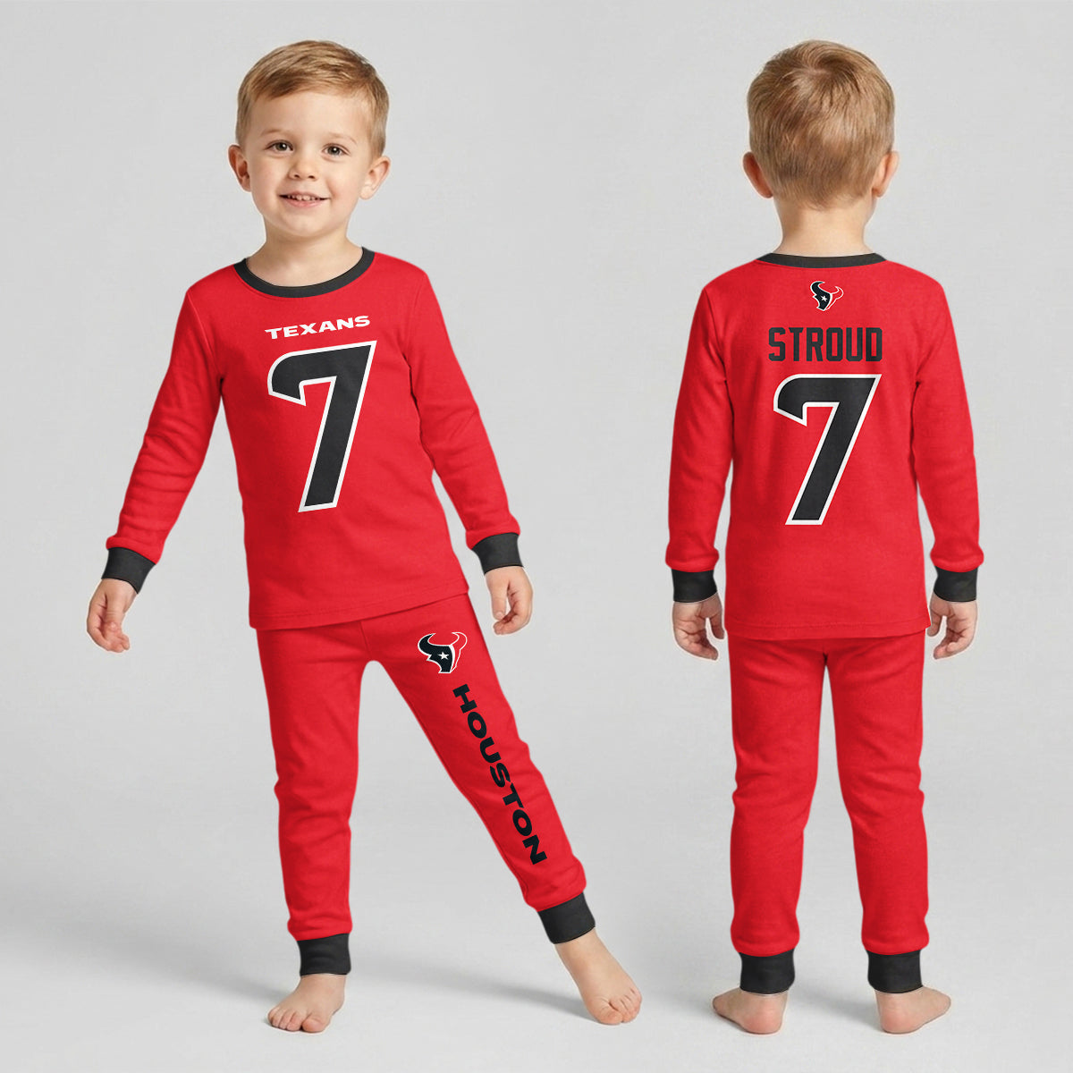 Houston Texans Football!! Inspired Bamboo Two Piece Long Sleeve Pajama Set