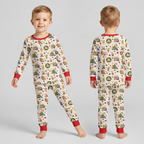Merry Christmas Bear and Friends Bamboo Two Piece Long Sleeve Pajama Set
