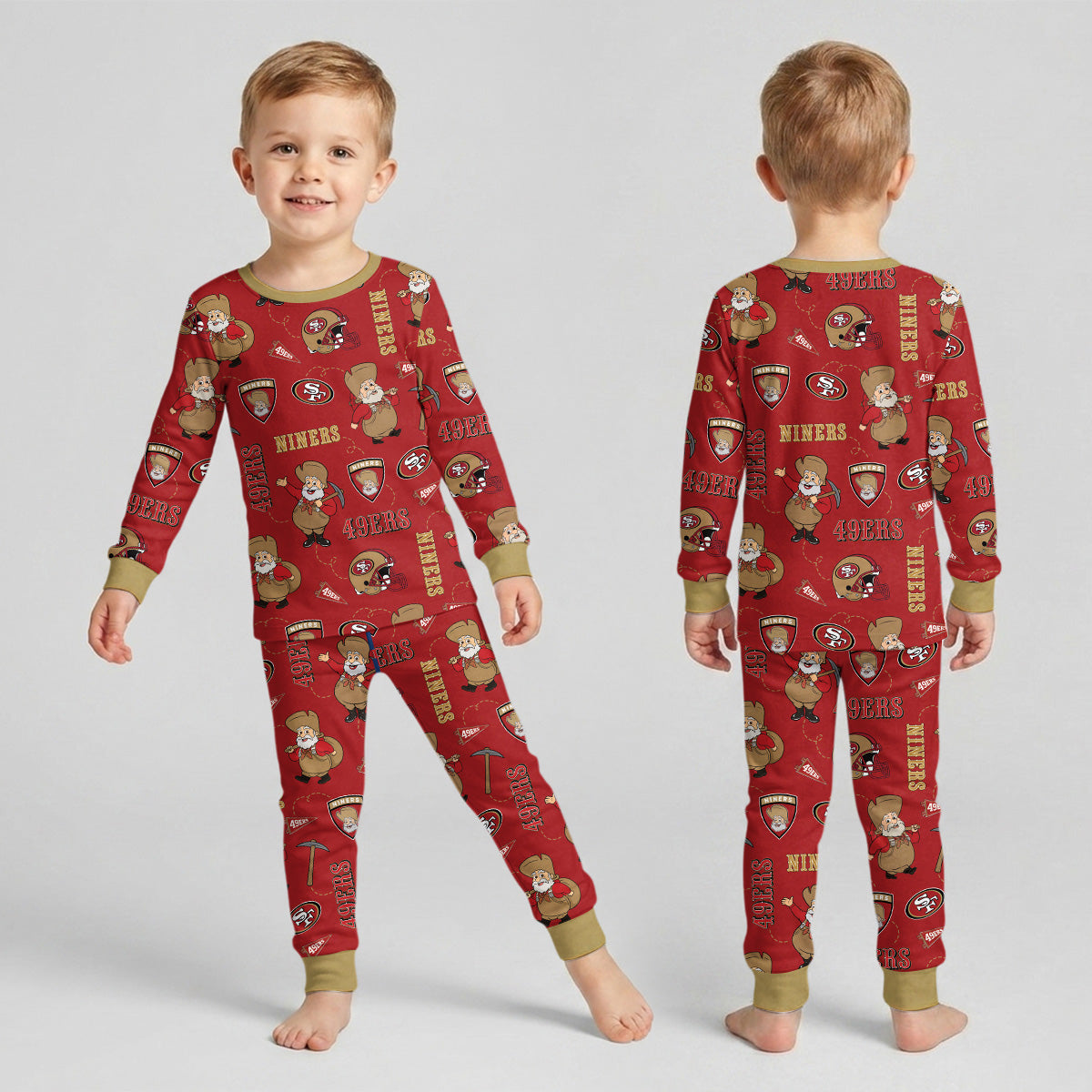 Niners Football x Pete Inspired Bamboo Two Piece Long Sleeve Pajama Set